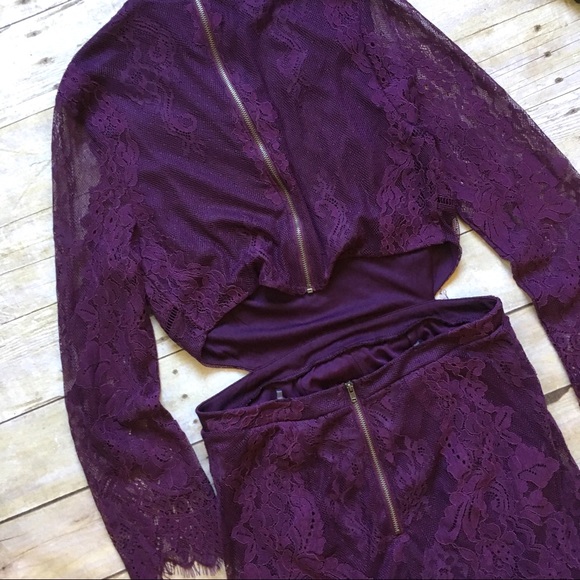 NWOT Purple lace romper - Picture 5 of 6